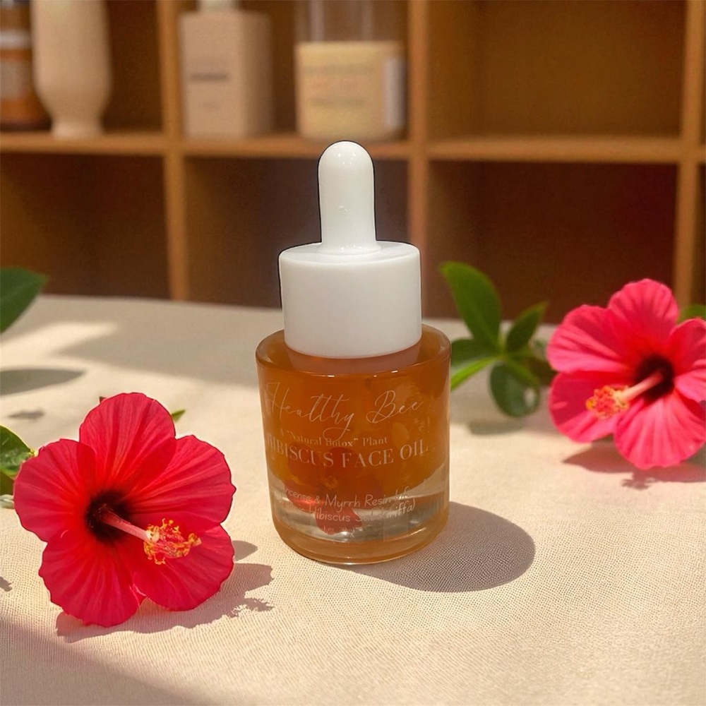 Organic Hibiscus Face Oil | Resin Infused | A Botanical Elixir